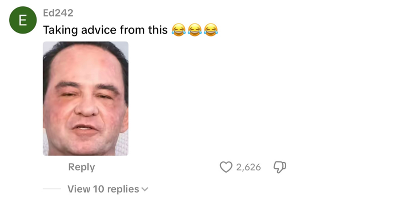 Negative TikTok comment 4
