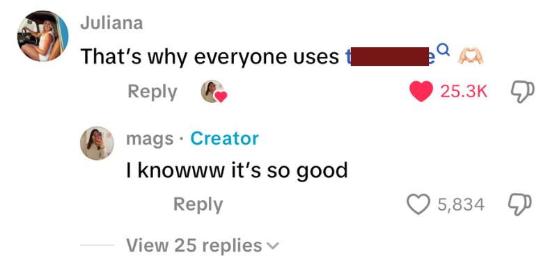 Positive TikTok comment 10